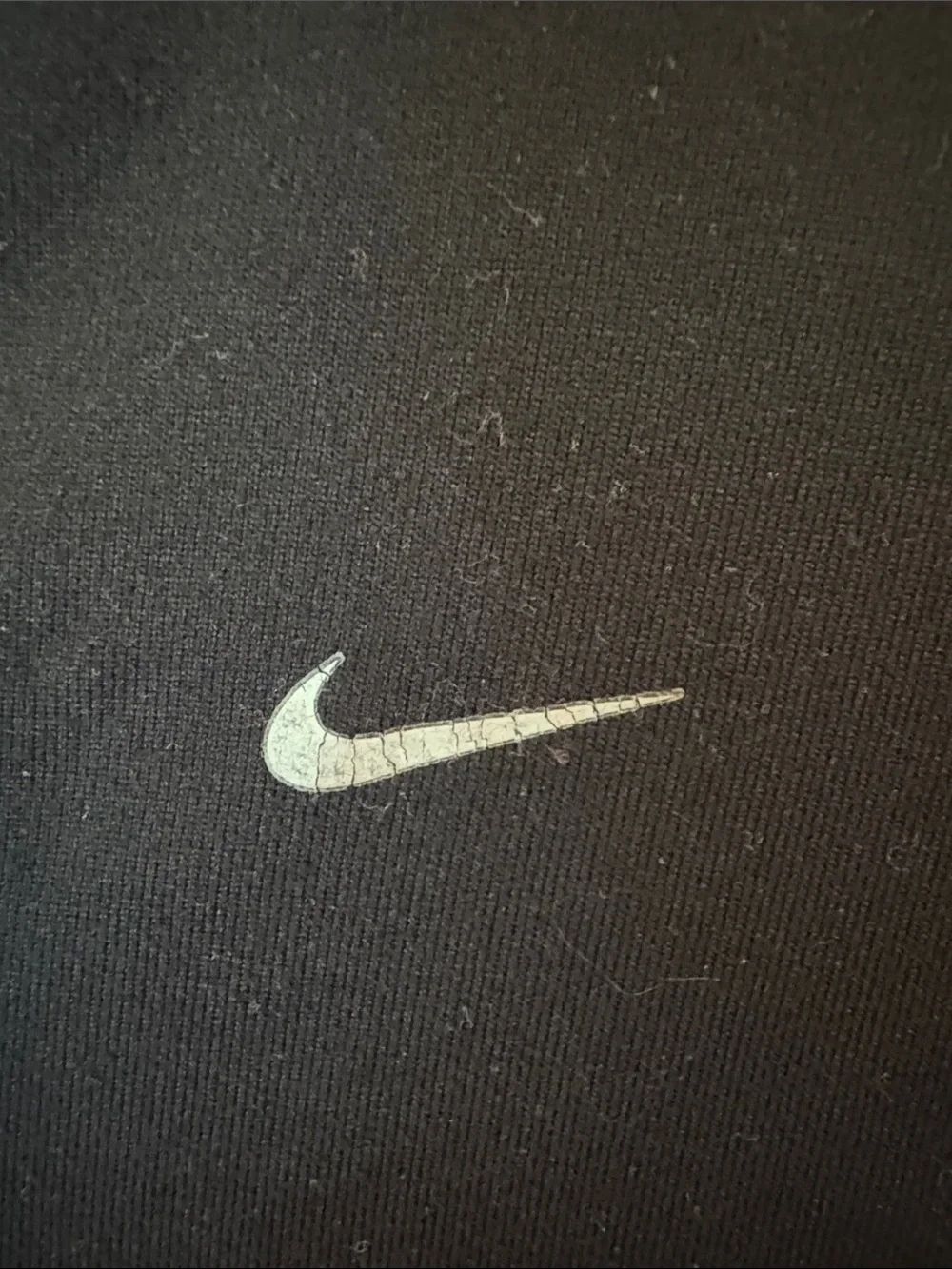 Nike Women's Black Half-Zip Performance Pullover with White Swoosh